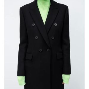 Double breasted wool blend coat by Zara